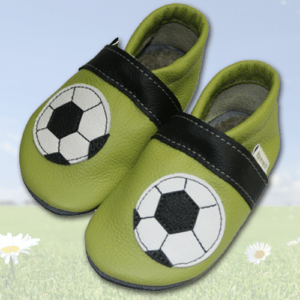 Krabbelschuhe Fußball Lemongrün