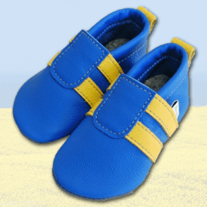 Krabbelschuhe "Sportis" Kornblume-Gelb