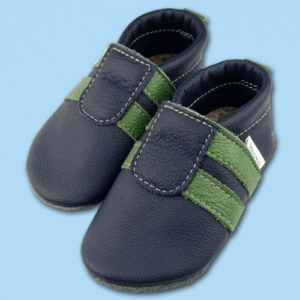 Krabbelschuhe "Sportis" Marine-Gras
