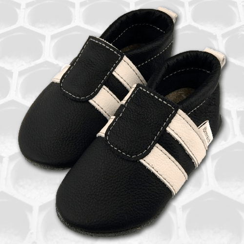 Krabbelschuhe "Sportis" Schwarz