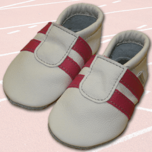 Krabbelschuhe "Sportis" Weiß-Pink