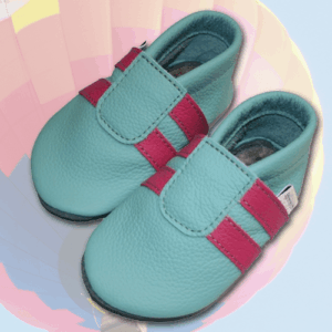 Krabbelschuhe "Sportis" Aqua-Pink