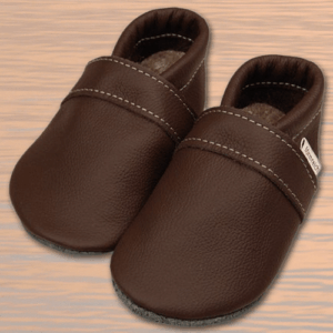 Krabbelschuhe Braun