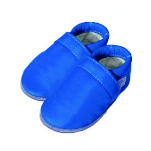 warme Lederpuschen Warm-Up Kornblume