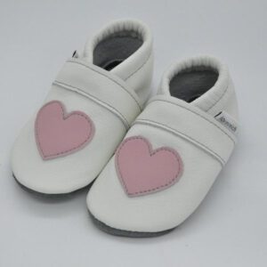 Krabbelschuhe rosa Herz