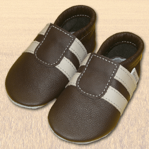 Lederpuschen Sportis Braun