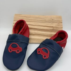 blaue Hausschuhe mit Auto Applikation Gr. 30/31 SALE