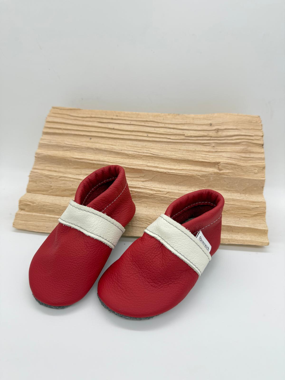 rote Krabbelschuhe Gr. 16/17 SALE